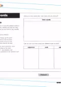 Time words worksheet