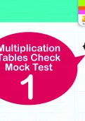 Multiplication Tables Practice Check 1