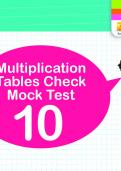 Multiplication Tables Practice Check 10