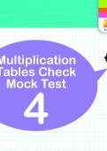 Multiplication Tables Practice Check 4