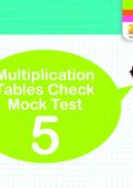 Multiplication Tables Practice Check 5