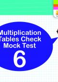 Multiplication Tables Practice Check 6