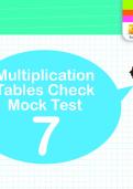 Multiplication Tables Practice Check 7