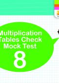 Multiplication Tables Practice Check 8