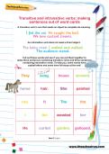 Transitive and intransitive verbs: making sentences out of word cards
