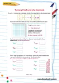 Turning fractions into decimals worksheet