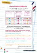 Turning nouns into adjectives worksheet