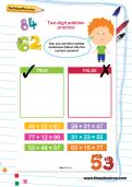 Two-digit addition practice activity