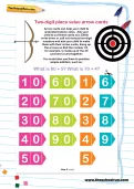 Two-digit place value arrow cards