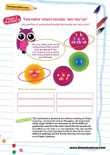 Two-letter vowel sounds: /ee/ /oo/ /ur/ worksheet