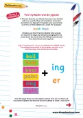 Two-syllable words jigsaw