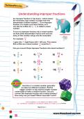 Understanding improper fractions worksheet