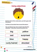 Using adjectives worksheet
