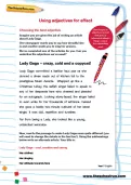 Using adjectives for effect worksheet