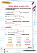 Using adverbs correctly worksheet