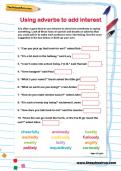 Using adverbs to add interest worksheet