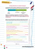 Using adverbs to connect clauses worksheet