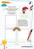 Using captions worksheet