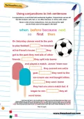 Using conjunctions to link sentences worksheet