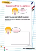 Using connectives in a sentence worksheet