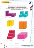 Using cubes to calculate volume worksheet