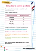 Using data to answer questions worksheet