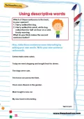Using descriptive words worksheet