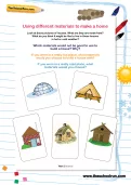 Using different materials to make a home worksheet