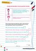Using exclamation and question marks worksheet