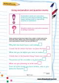 Using exclamation and question marks worksheet