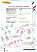 Using formal and informal language worksheet