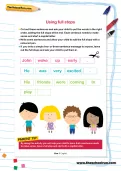 Using full stops worksheet