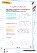 Using lattice multiplication worksheet