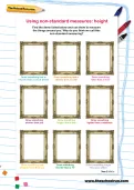 Using non-standard measures: height worksheet