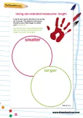 Using non-standard measures: length worksheet