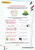 Using prepositional phrases worksheet