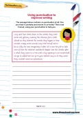 Using punctuation to improve writing worksheet