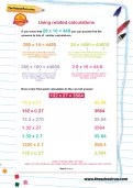 Using related calculations worksheet