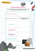 Using scientific equipment worksheet