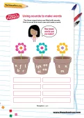 Using sounds to make words worksheet