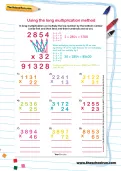 Using the long multiplication method worksheet