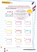 Using the short multiplication method worksheet