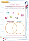Using Venn diagrams worksheet