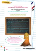 Verbal reasoning worksheet: Adding a letter to make words practice