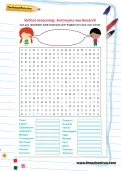 Verbal reasoning: Antonyms wordsearch