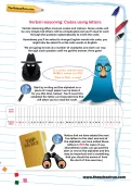 Verbal reasoning worksheet: Codes using letters
