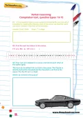 Verbal reasoning: Compilation test, question types 13-15