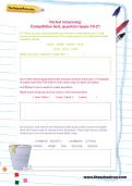 Verbal reasoning: Compilation test