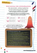 Verbal reasoning worksheet: Letter code-breaking practice