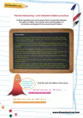 Verbal reasoning worksheet: Link between letters practice